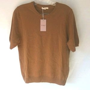 NAP Short Sleeved Monotone Cashmere Sweater